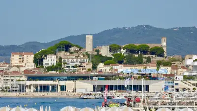 a city with a harbor with boats in the water at Large 2-Room Apartment Cannes - Wifi, Air Conditioning in Cannes