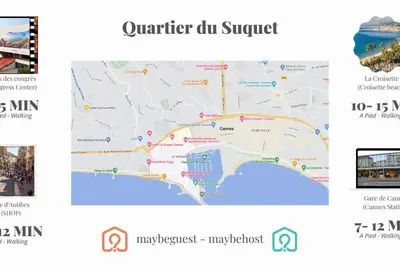 a map of the mariner club surrender at A043-Functional Studio Downtown Cannes in Cannes
