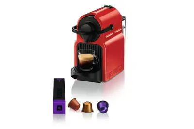 a red espresso machine with a cup of coffee at Studio Moderne BALCON, proche FORVILLE- CENTRE CANNES A0B198 in Cannes