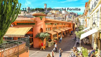 an image of a street in a city with people walking at Agréable Studio rue ANIBES-HYPER CENTRE A0B211 in Cannes