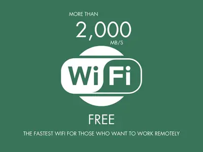 a logo for the fastest wifi for those who want to work remotely at LB Vacation Rentals I Luxurious 1BR with parking & terrace in Cannes