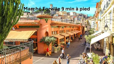 a view of a city street with people walking around at DUPLEX 3 Chambres TERRASSE et 1 DEPENDANCE A4B026 in Cannes