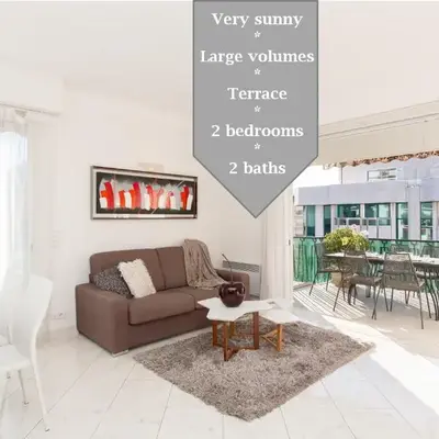 MARIOTT AREA: SUNNY 2 BEDS /2 BATHS