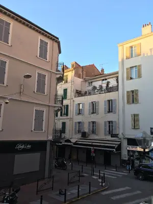 a group of buildings on a city street at STUDIO 45 CROISETTE CANNES in Cannes