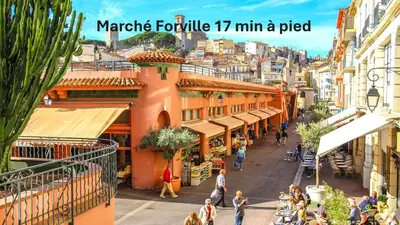 a view of a city street with people walking around at Confortable 2 pièces, HYPER CENTRE- CENTRE VILLE A1B237 in Cannes