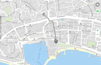 a map of the city of bermondsey at Studio à 5 minutes à pied des plages et de la croisette in Cannes